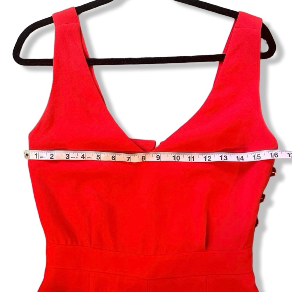 Sezane Vanille Sleeveless V-Neck Jumpsuit | Red Coral | Size 36 | US 4 - Picture 12 of 16